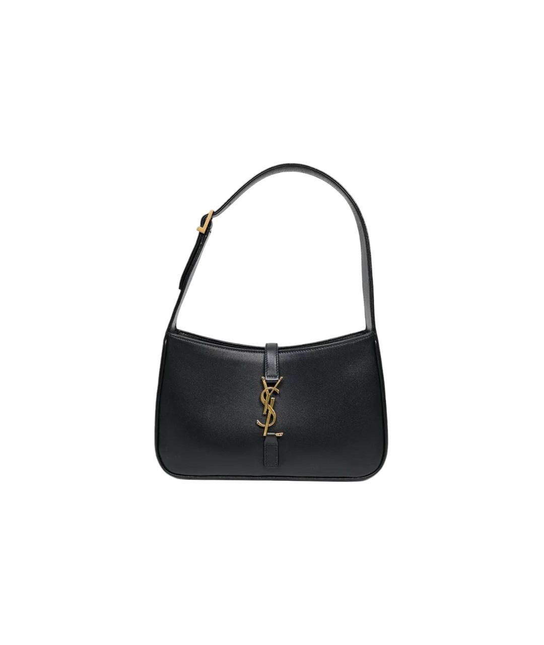 SAINT LAURENT Черная кожаная сумка через плечо, фото 1
