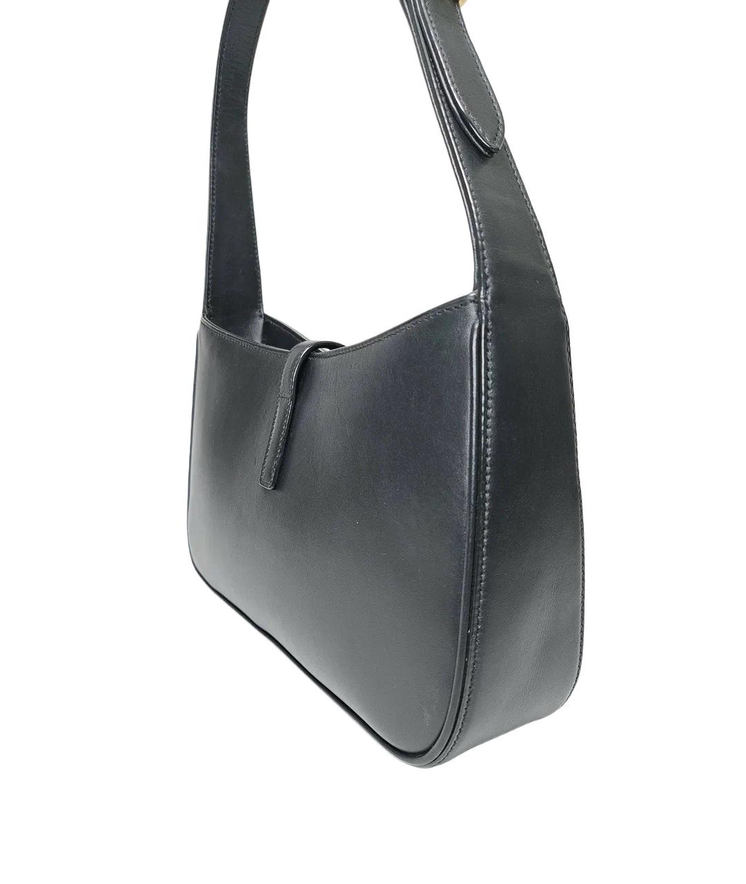 SAINT LAURENT Черная кожаная сумка через плечо, фото 4