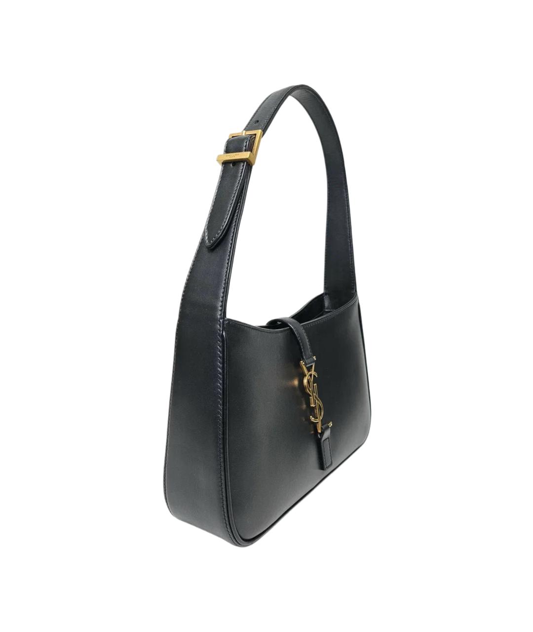 SAINT LAURENT Черная кожаная сумка через плечо, фото 5