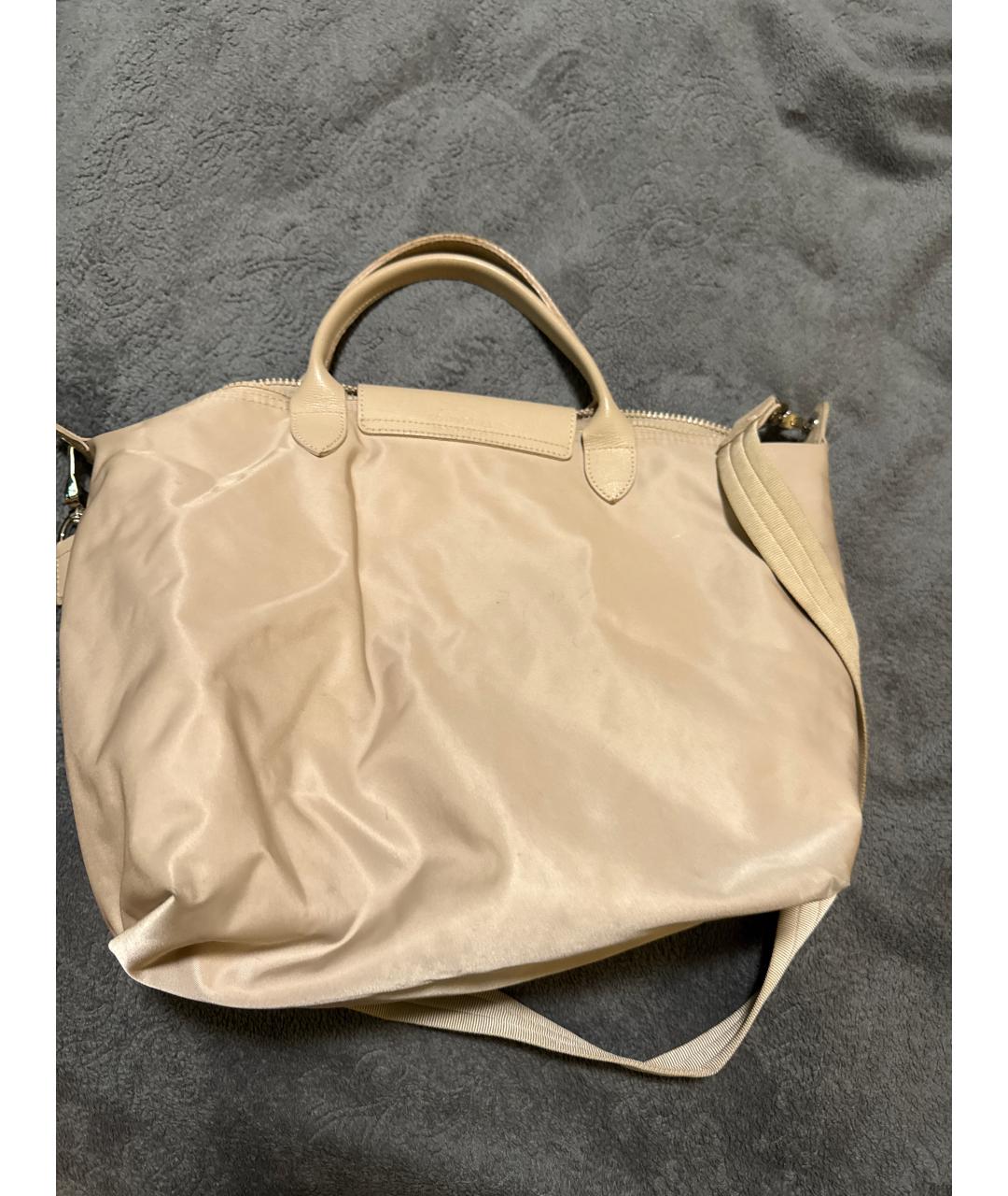 LONGCHAMP Бежевая сумка тоут, фото 3
