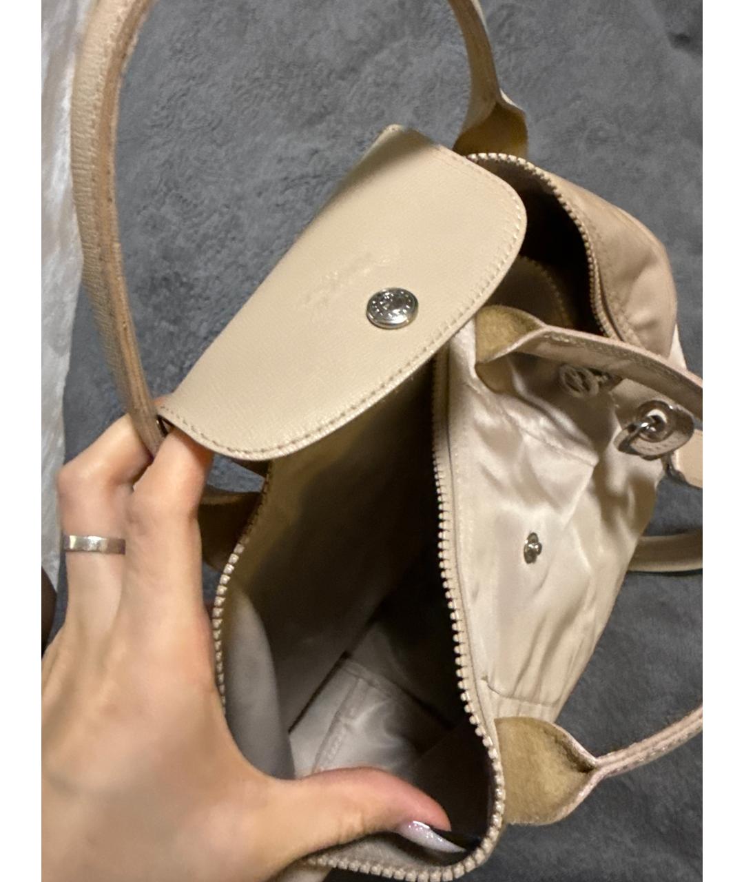 LONGCHAMP Бежевая сумка тоут, фото 4