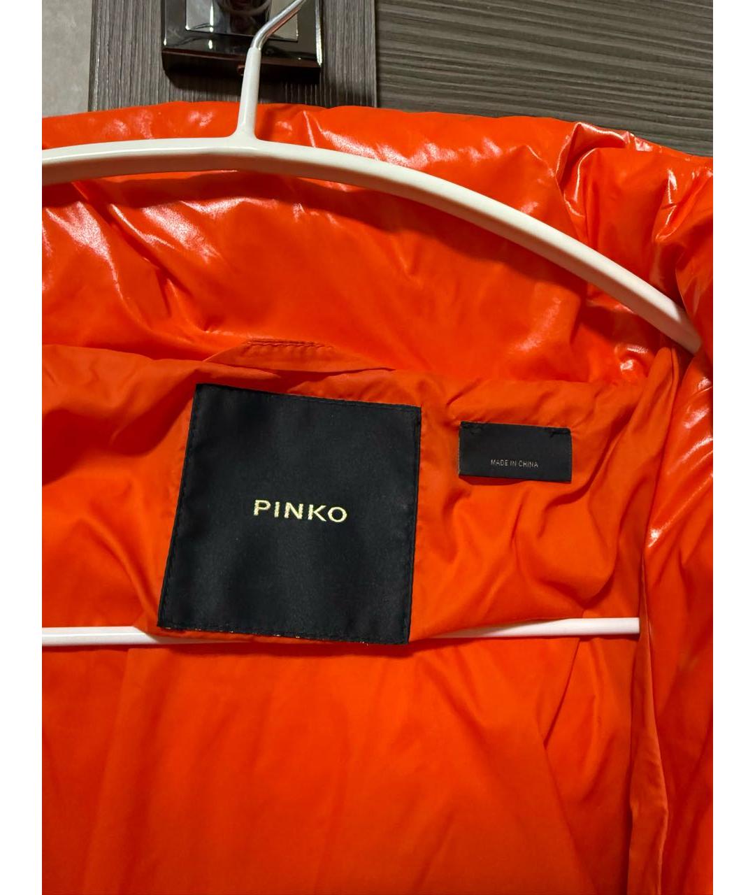 PINKO Оранжевый пуховик, фото 3