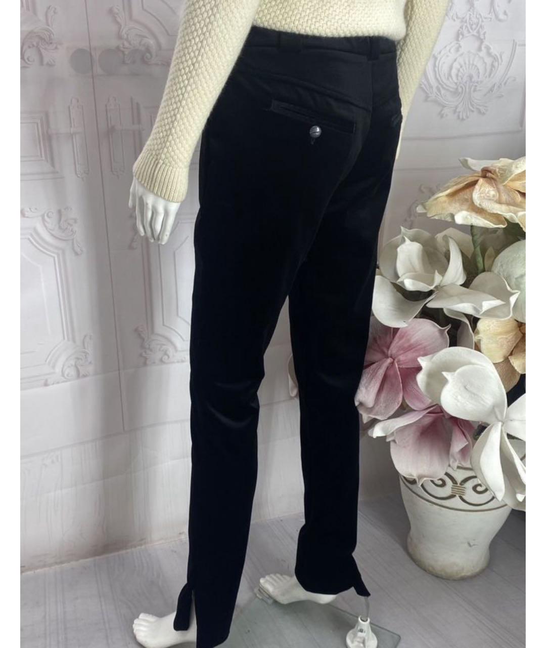 PINKO Черные хлопко-эластановые брюки узкие, фото 2