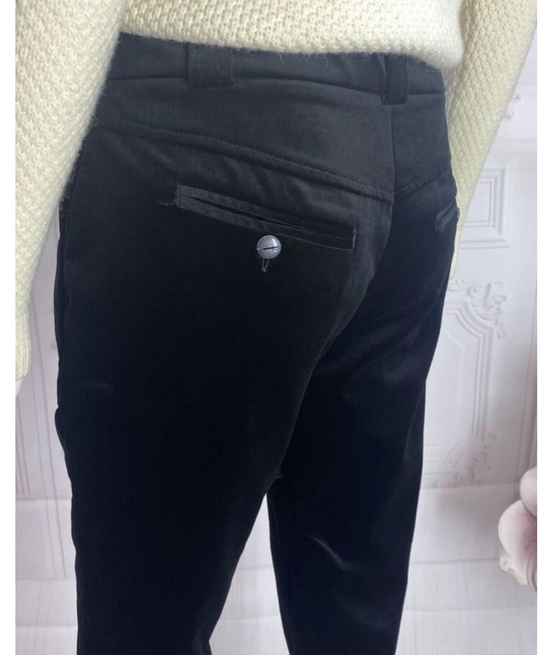 PINKO Черные хлопко-эластановые брюки узкие, фото 6