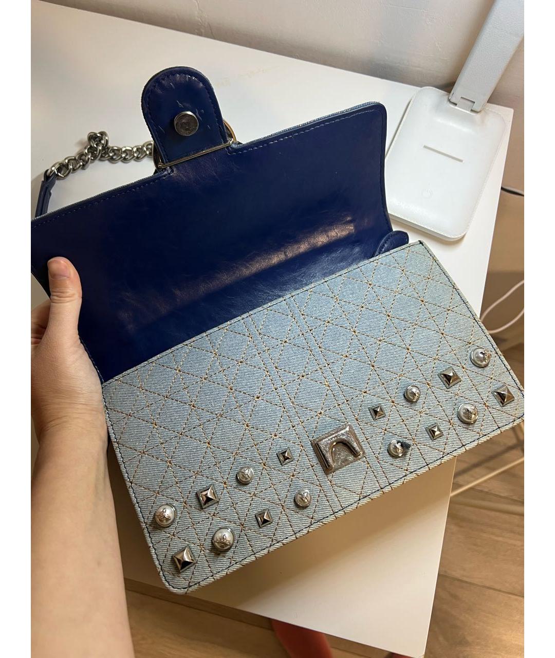 PINKO Синяя деним сумка через плечо, фото 5