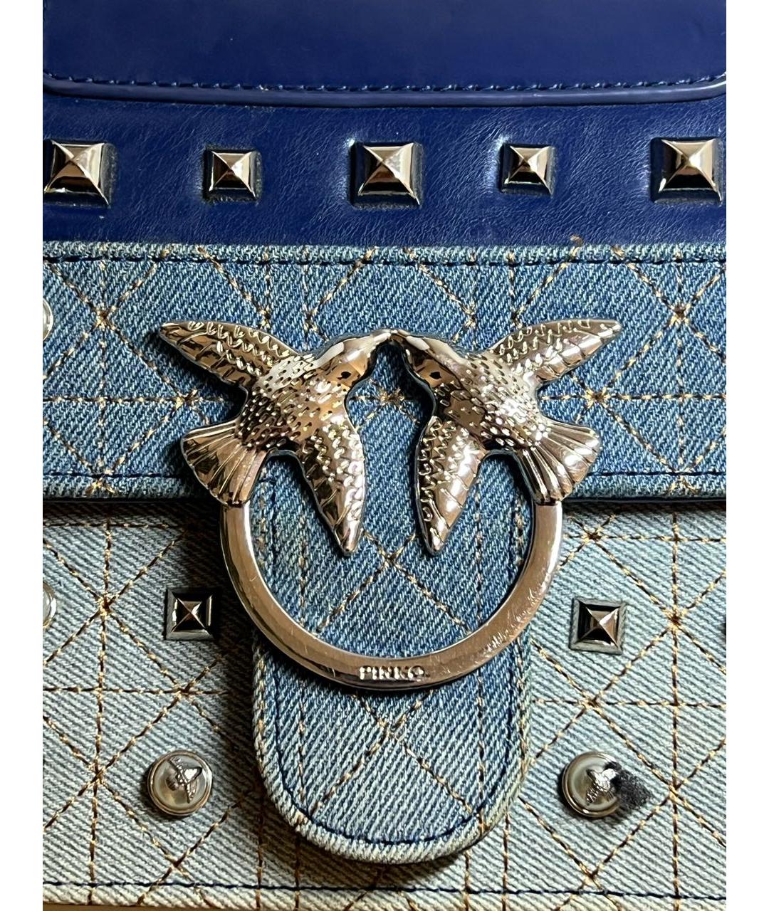 PINKO Синяя деним сумка через плечо, фото 4