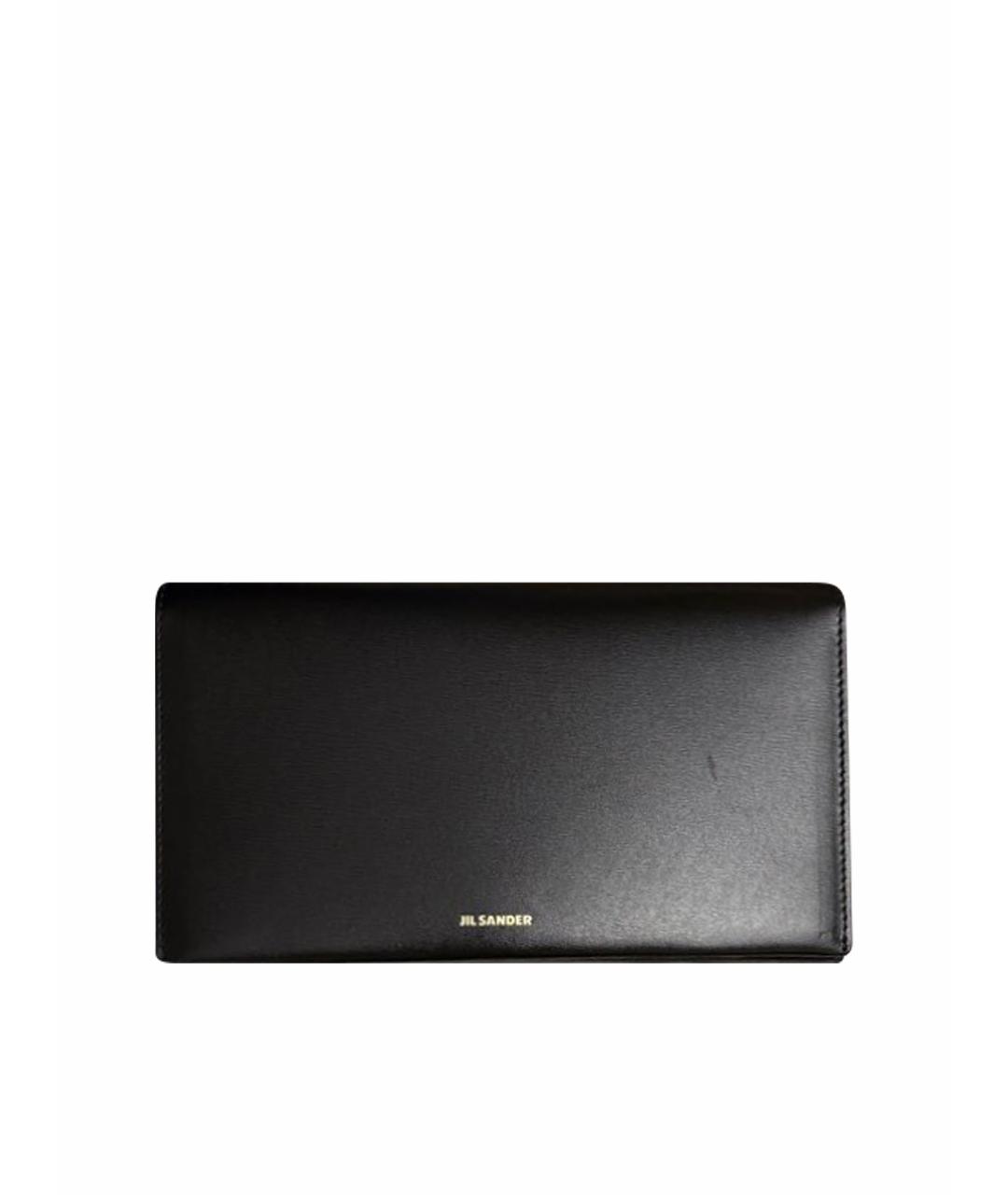 JIL SANDER Черная кожаная сумка через плечо, фото 1