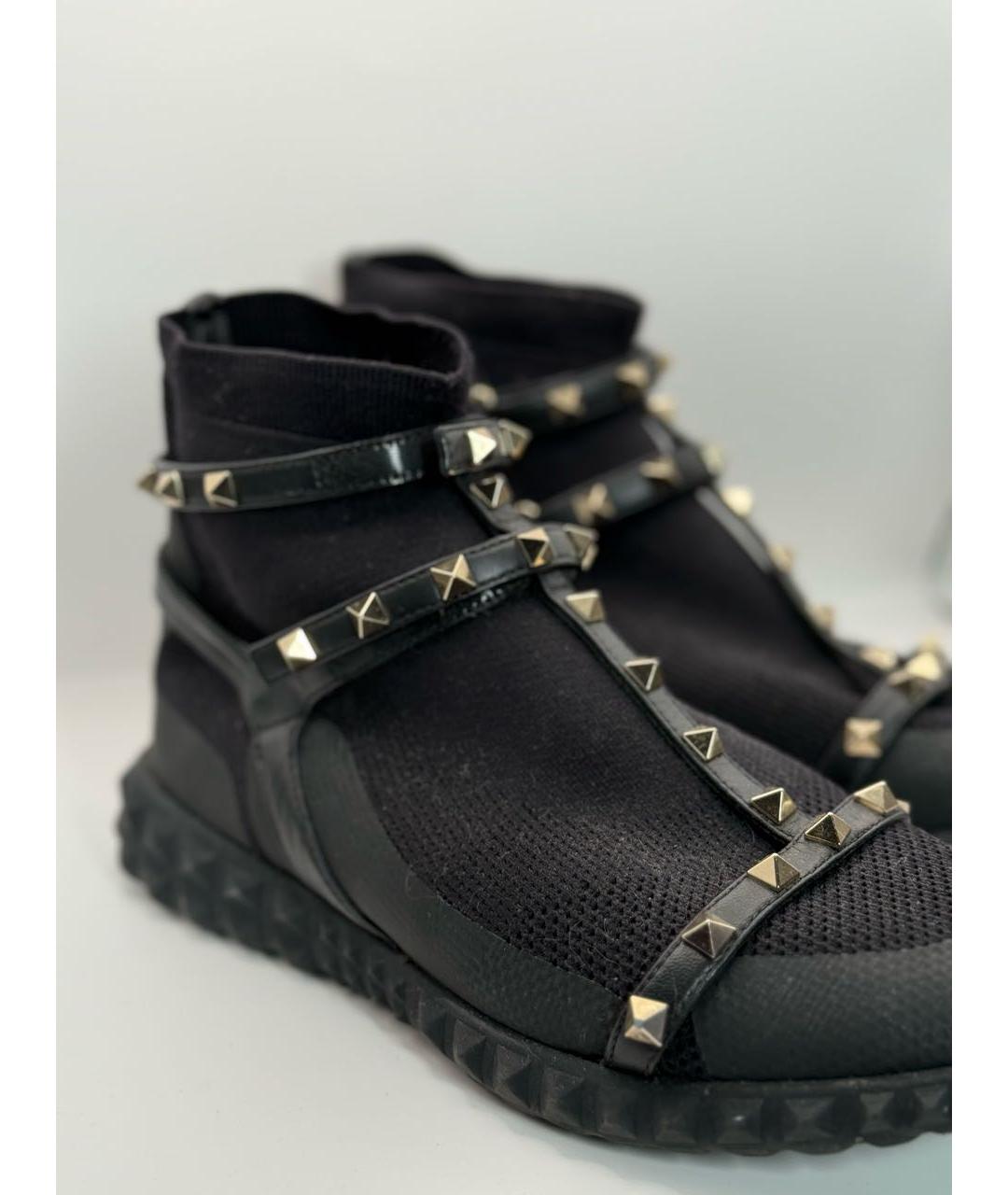 VALENTINO Черные текстильные кеды, фото 5