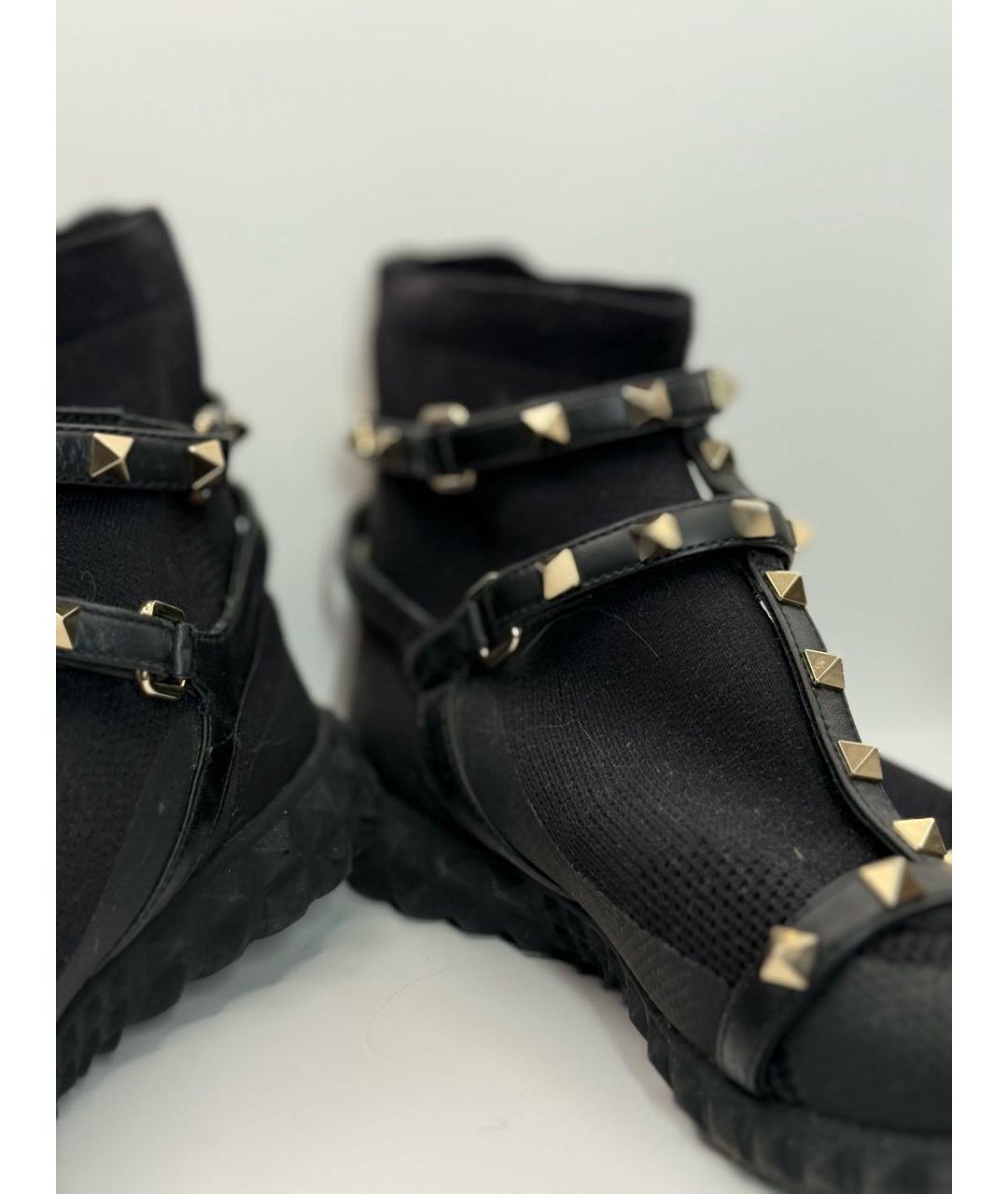 VALENTINO Черные текстильные кеды, фото 4