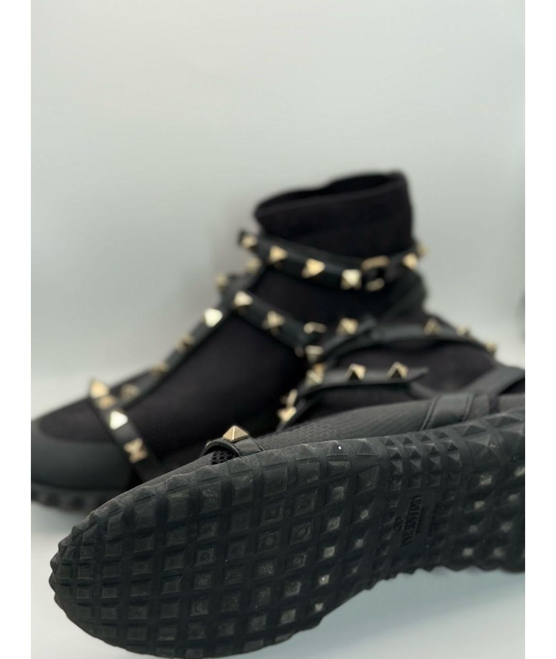 VALENTINO Черные текстильные кеды, фото 3