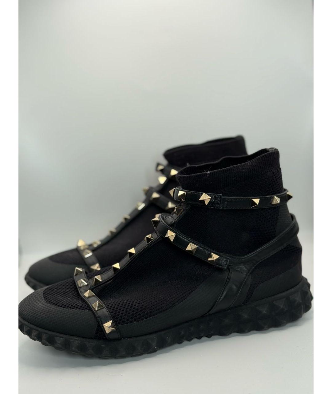 VALENTINO Черные текстильные кеды, фото 6