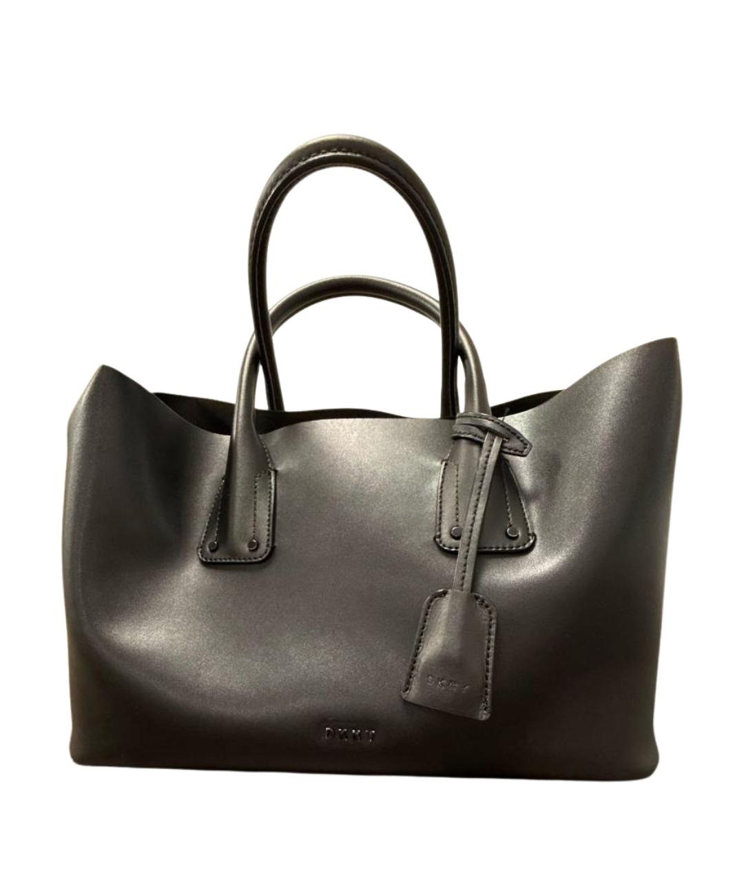DKNY Черная сумка тоут из искусственной кожи, фото 1