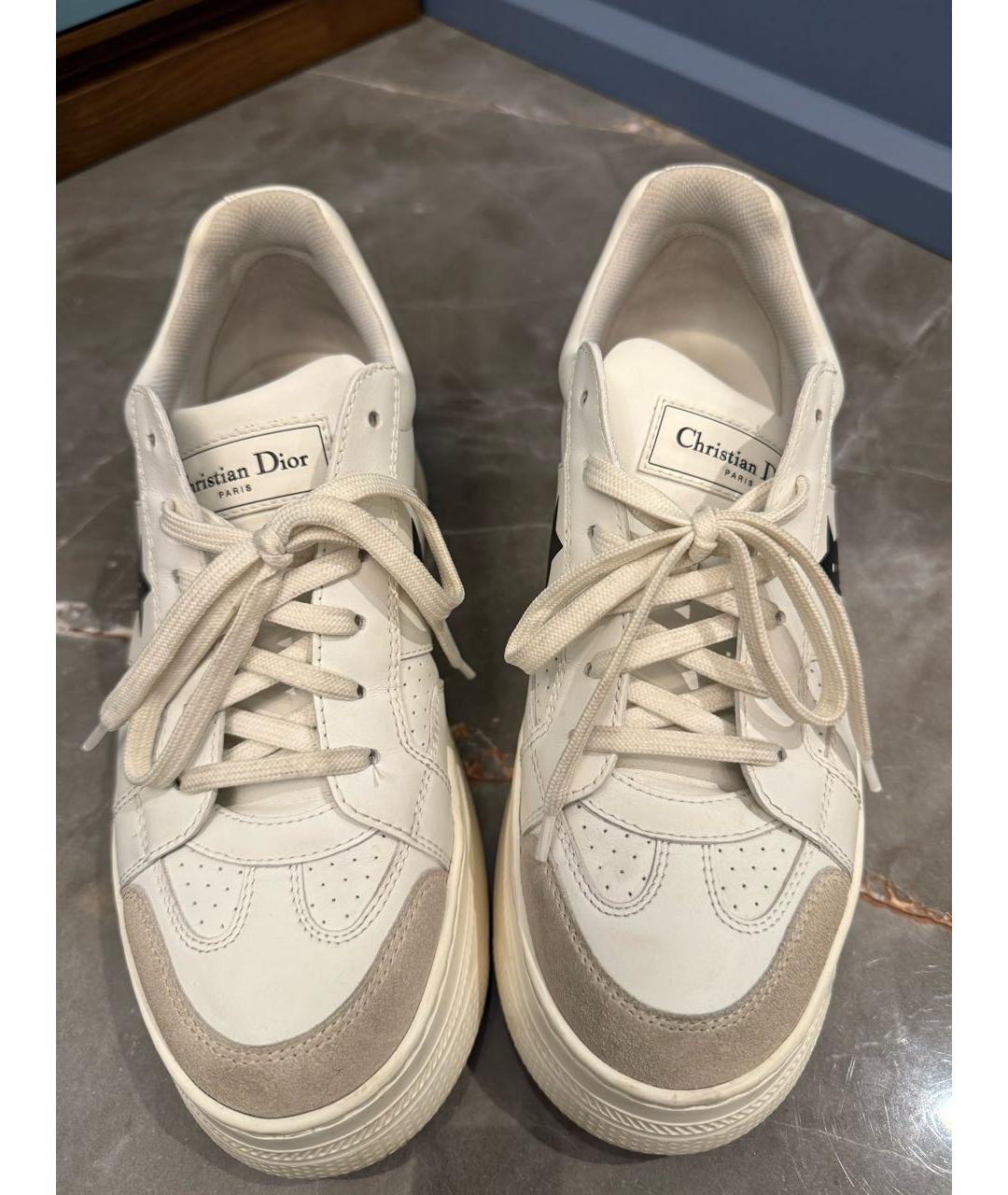 CHRISTIAN DIOR Белые кожаные кеды, фото 2