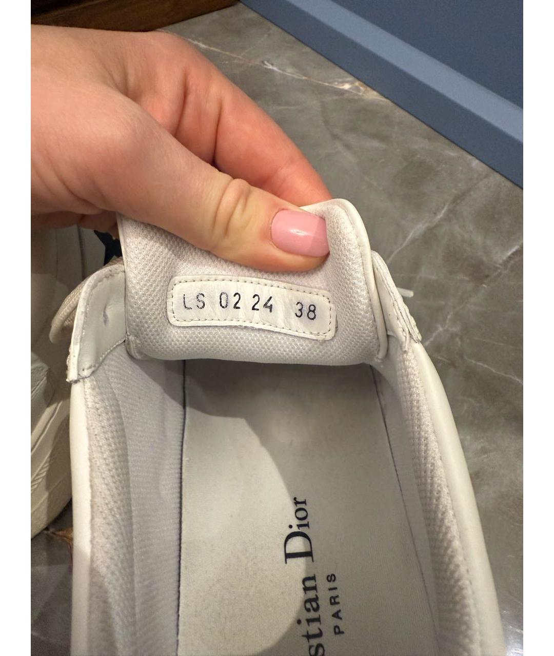 CHRISTIAN DIOR Белые кожаные кеды, фото 6