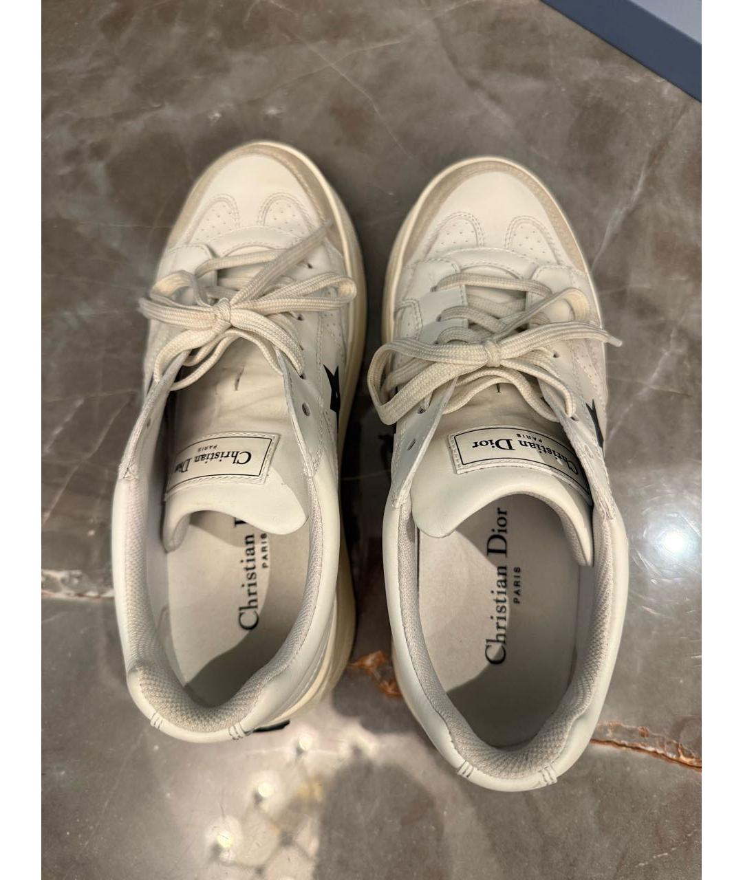 CHRISTIAN DIOR Белые кожаные кеды, фото 3