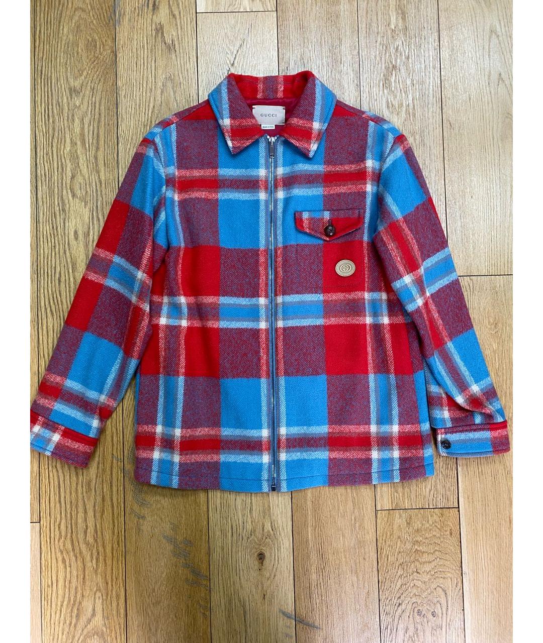 GUCCI KIDS Красная кашемировая детская рубашка, фото 5