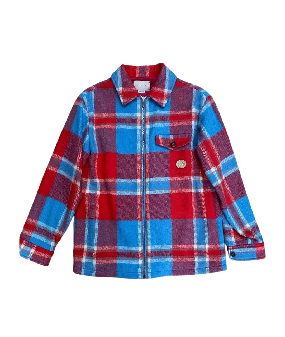 GUCCI KIDS Красная кашемировая детская рубашка, фото 1