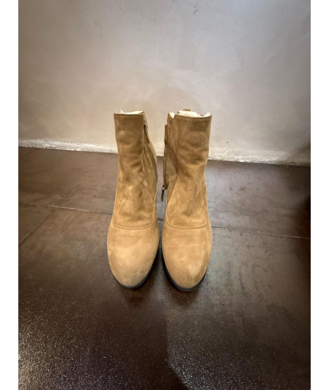 TOD'S Коричневые замшевые ботильоны, фото 2