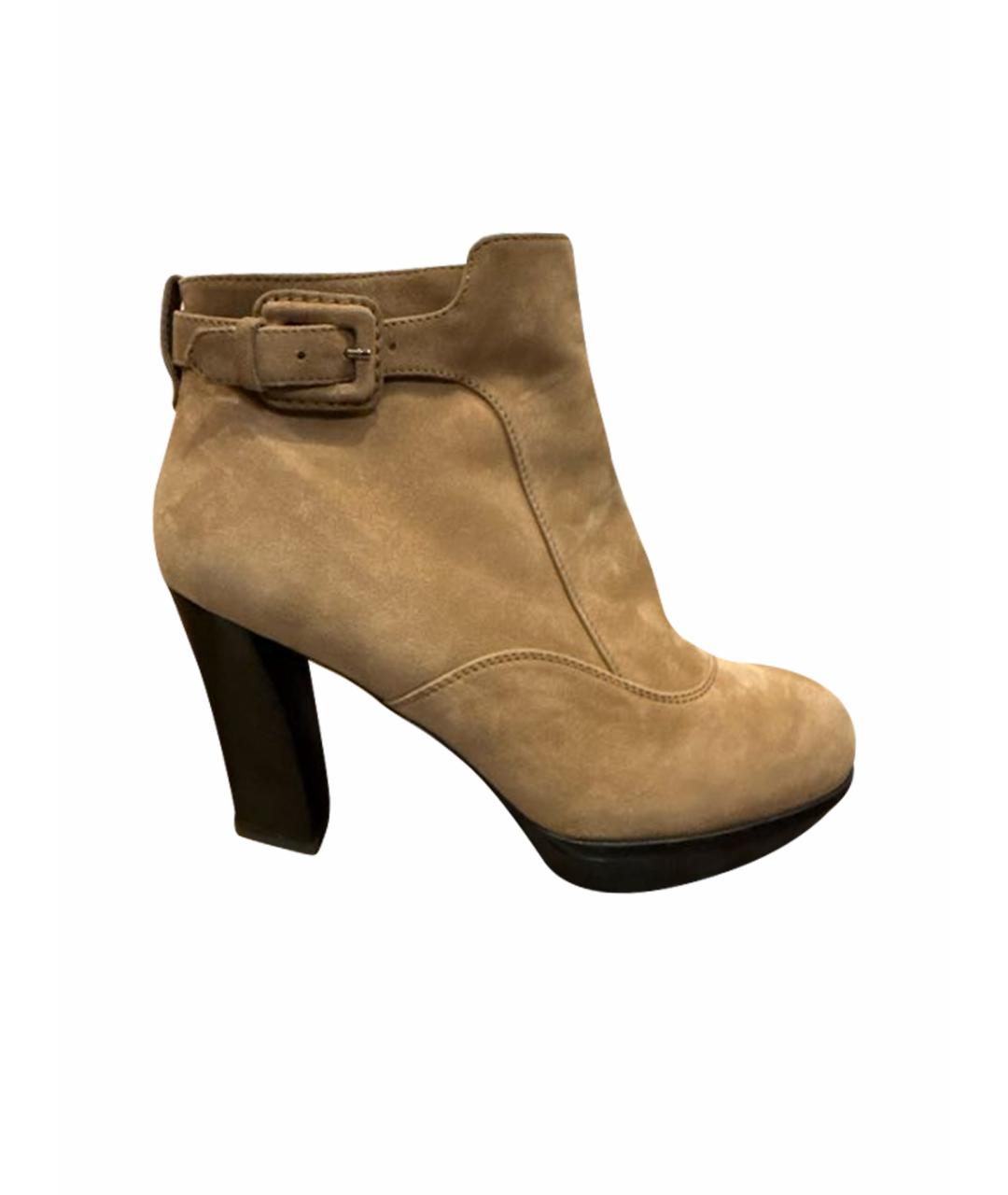 TOD'S Коричневые замшевые ботильоны, фото 1