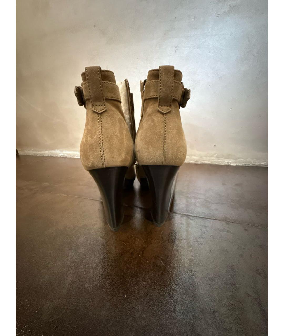 TOD'S Коричневые замшевые ботильоны, фото 4