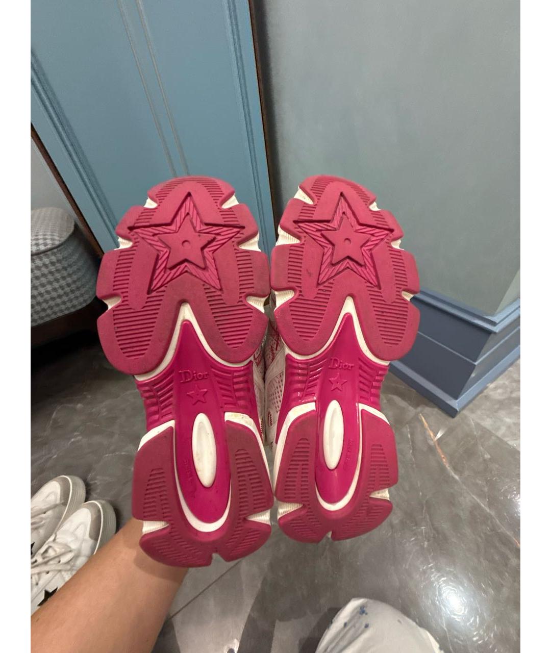 CHRISTIAN DIOR Розовые кожаные кроссовки, фото 5