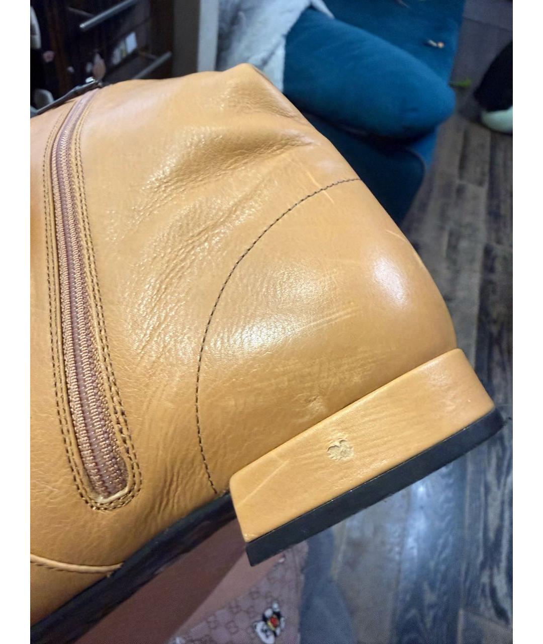 PRADA Коричневые кожаные сапоги, фото 8