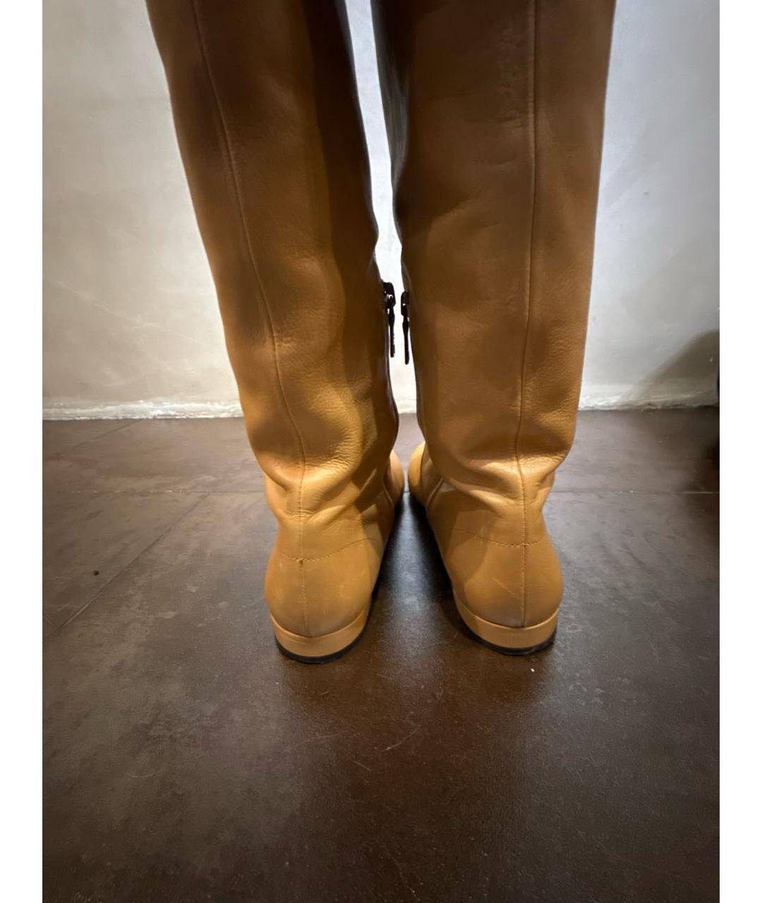 PRADA Коричневые кожаные сапоги, фото 4