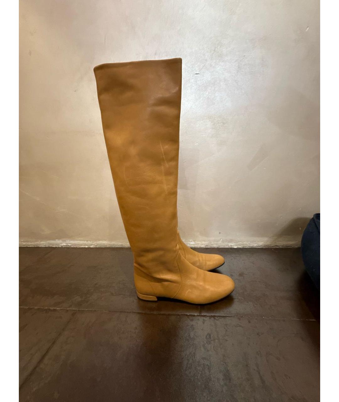 PRADA Коричневые кожаные сапоги, фото 8