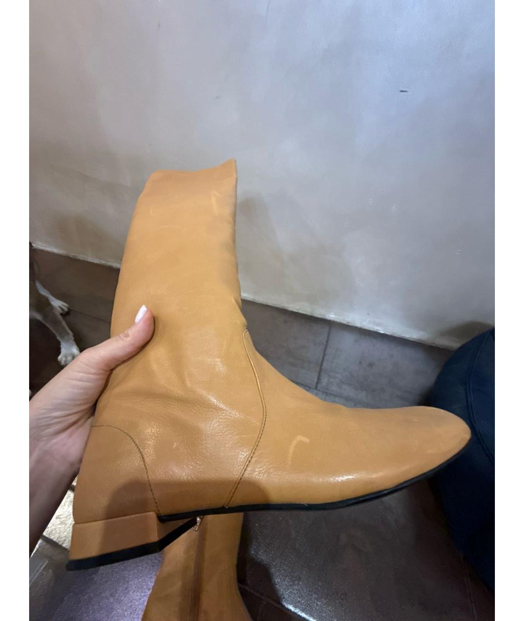 PRADA Коричневые кожаные сапоги, фото 7