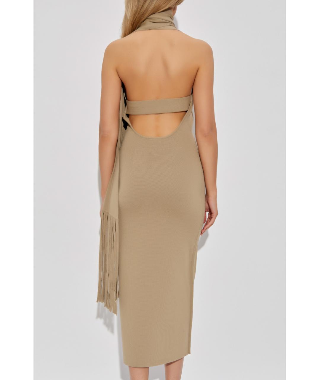 CULT GAIA Бежевое коктейльное платье, фото 8