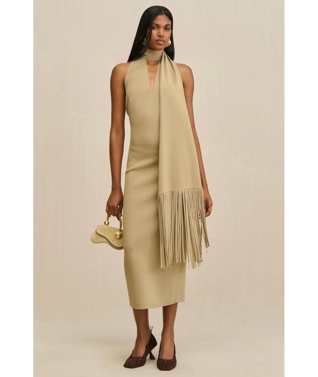 CULT GAIA Бежевое коктейльное платье, фото 2