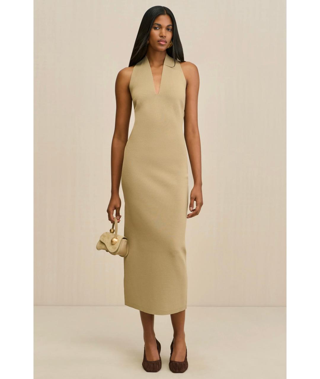 CULT GAIA Бежевое коктейльное платье, фото 3