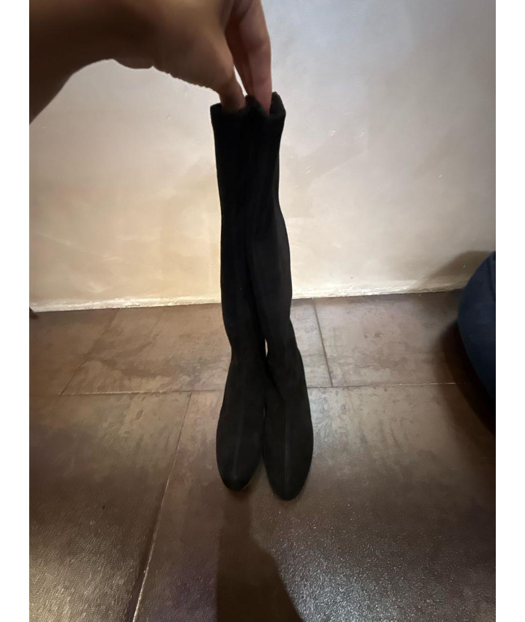 CASADEI Черные замшевые сапоги, фото 2