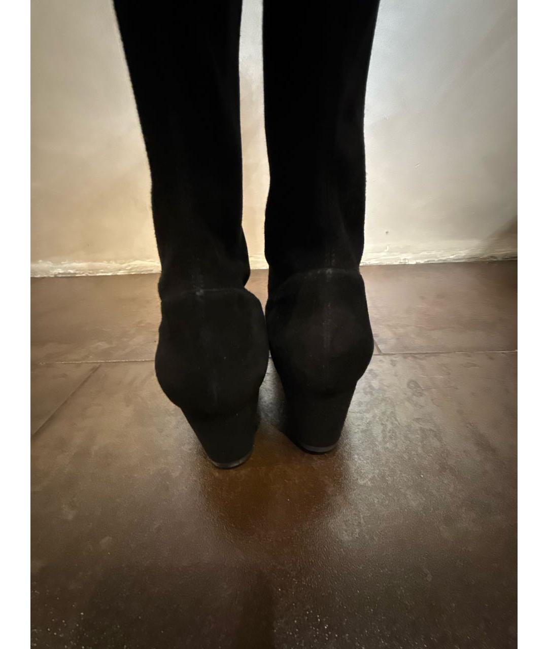 CASADEI Черные замшевые сапоги, фото 4