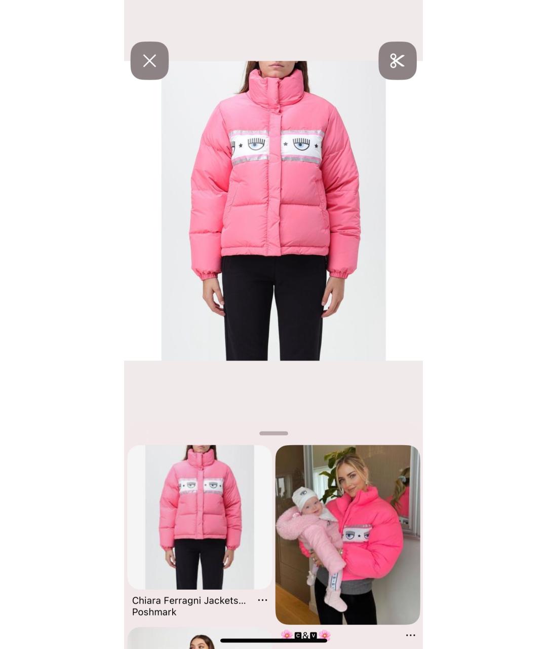 CHIARA FERRAGNI Черный пуховик, фото 3