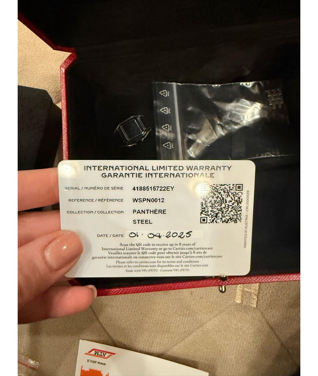 CARTIER Серебряные металлические часы, фото 3