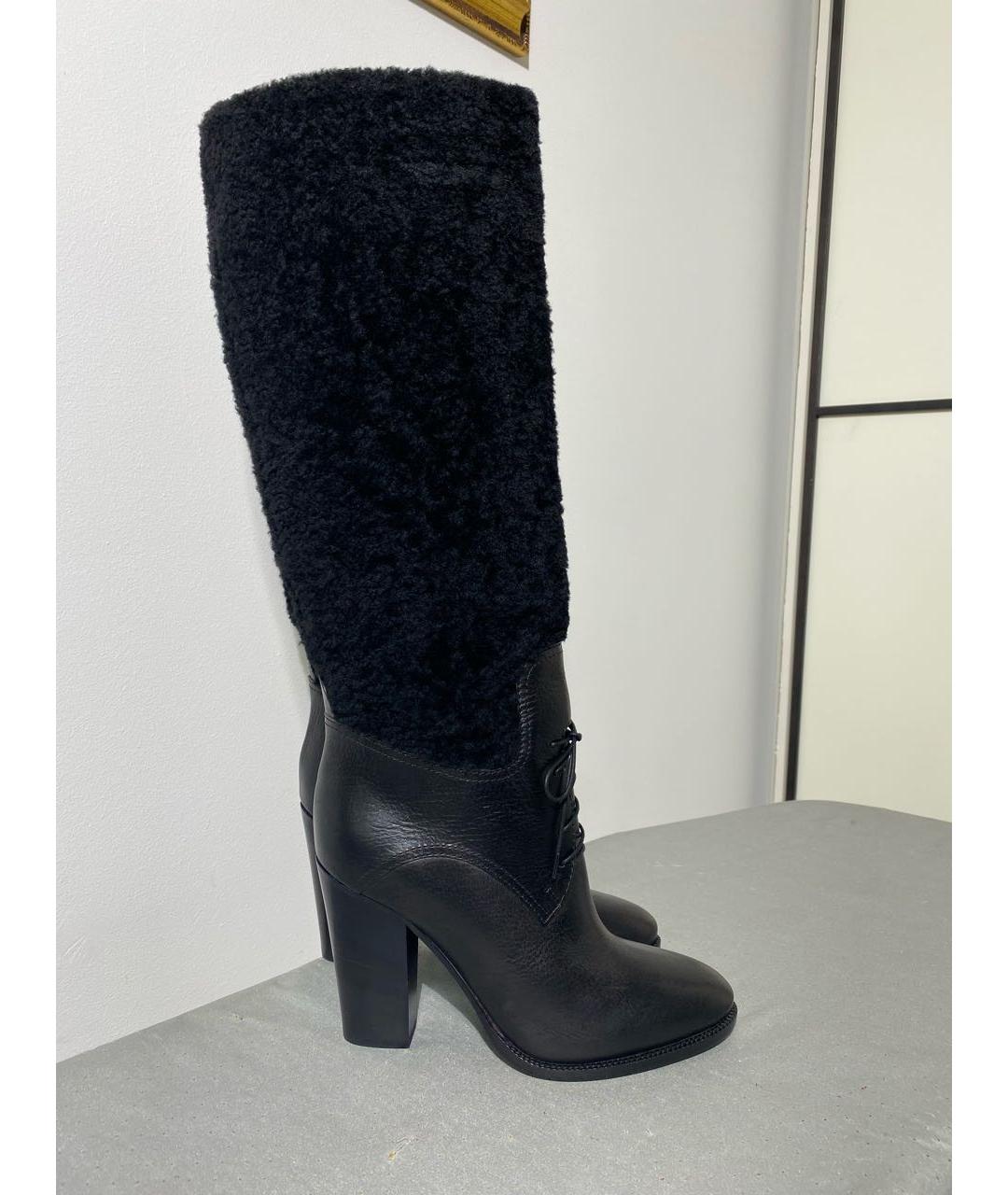 POLO RALPH LAUREN Черные кожаные сапоги, фото 8