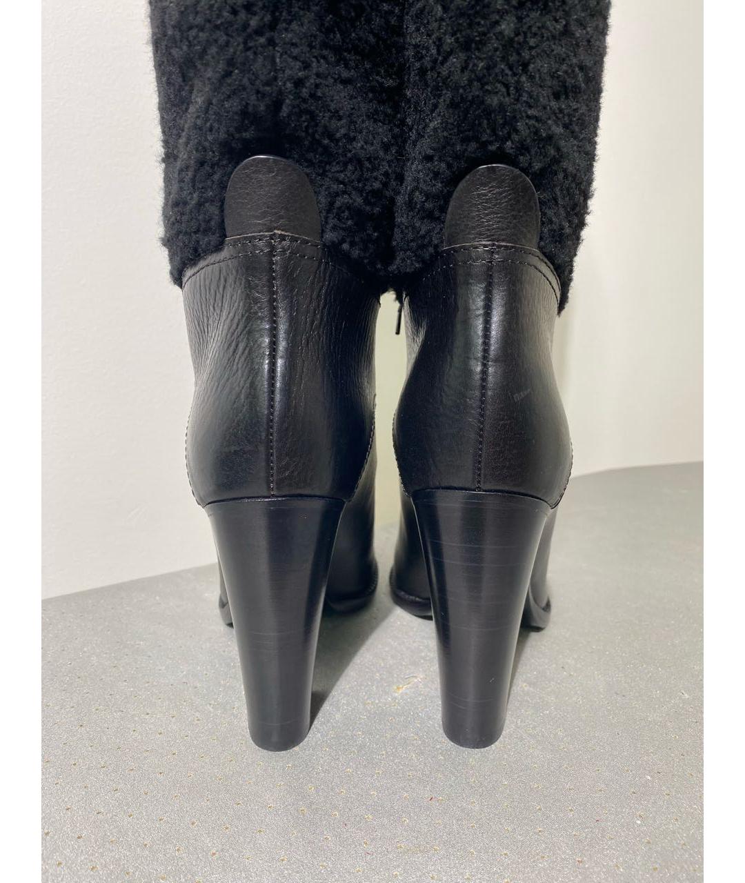 POLO RALPH LAUREN Черные кожаные сапоги, фото 4