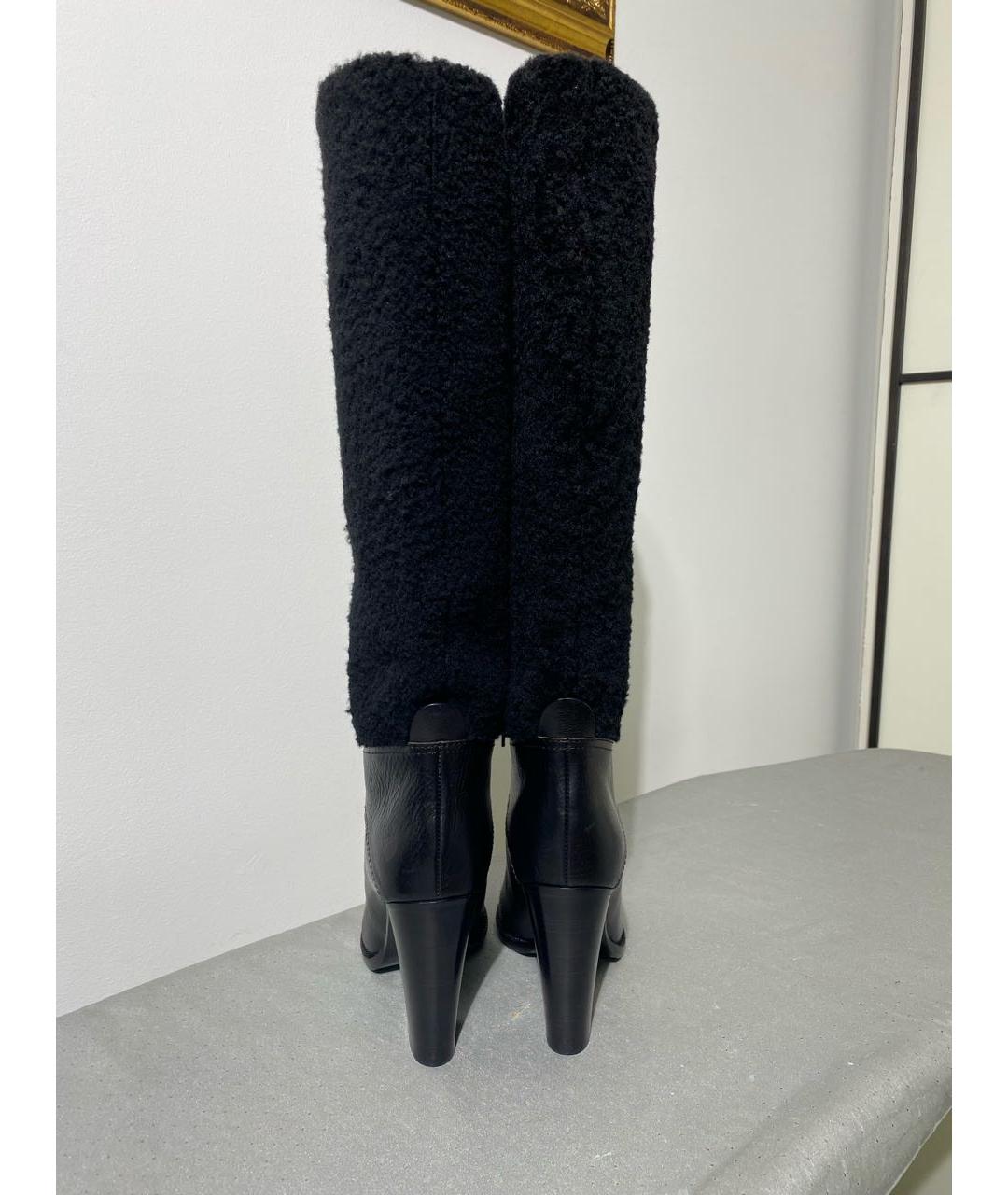 POLO RALPH LAUREN Черные кожаные сапоги, фото 5