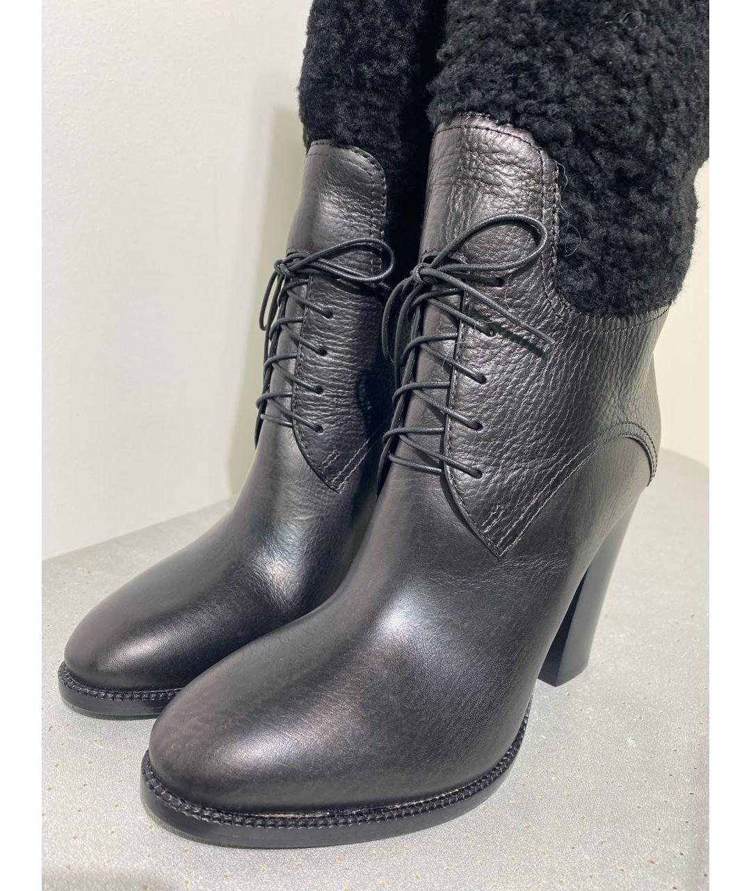 POLO RALPH LAUREN Черные кожаные сапоги, фото 3