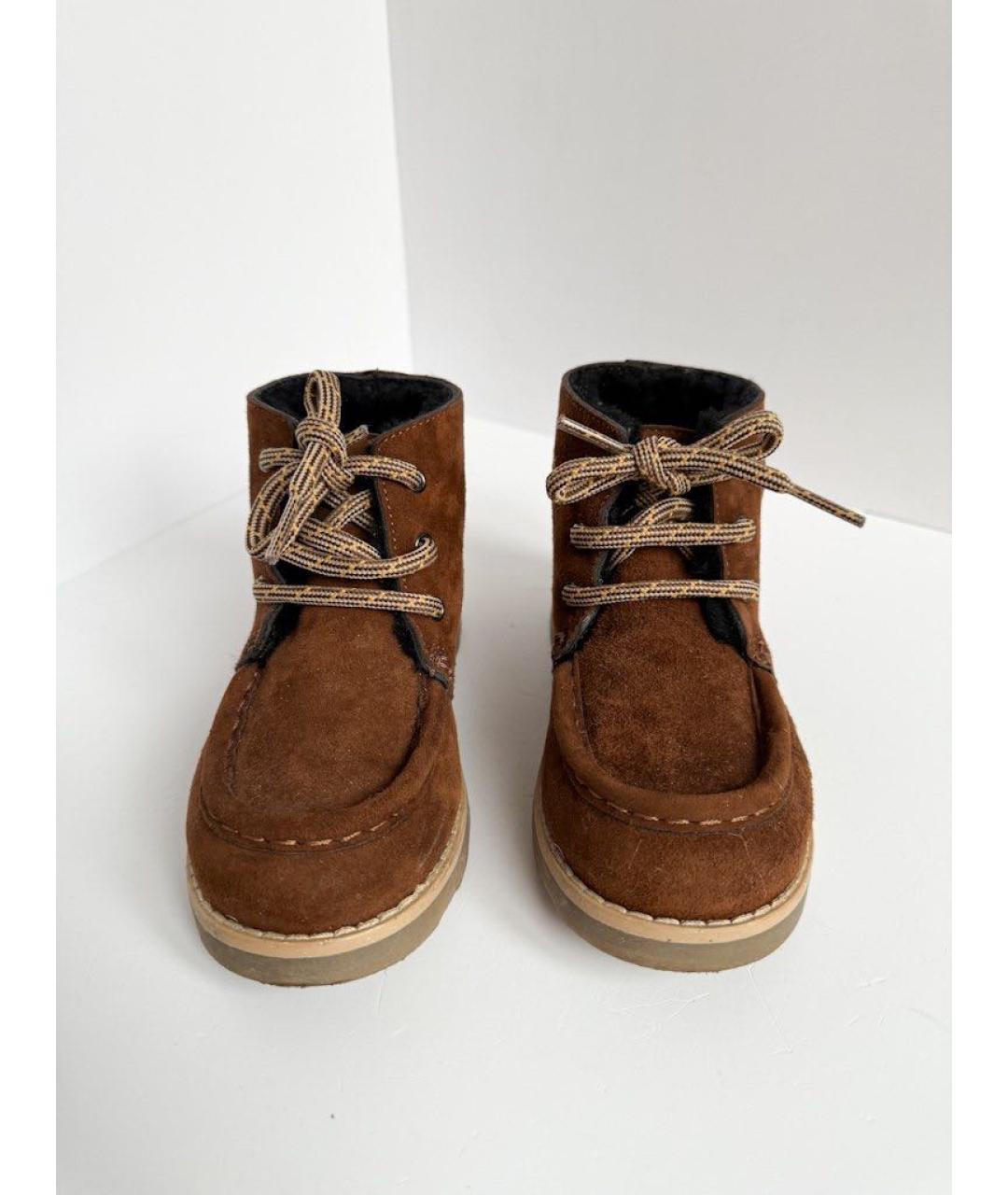 DOLCE&GABBANA Коричневые замшевые ботинки, фото 2