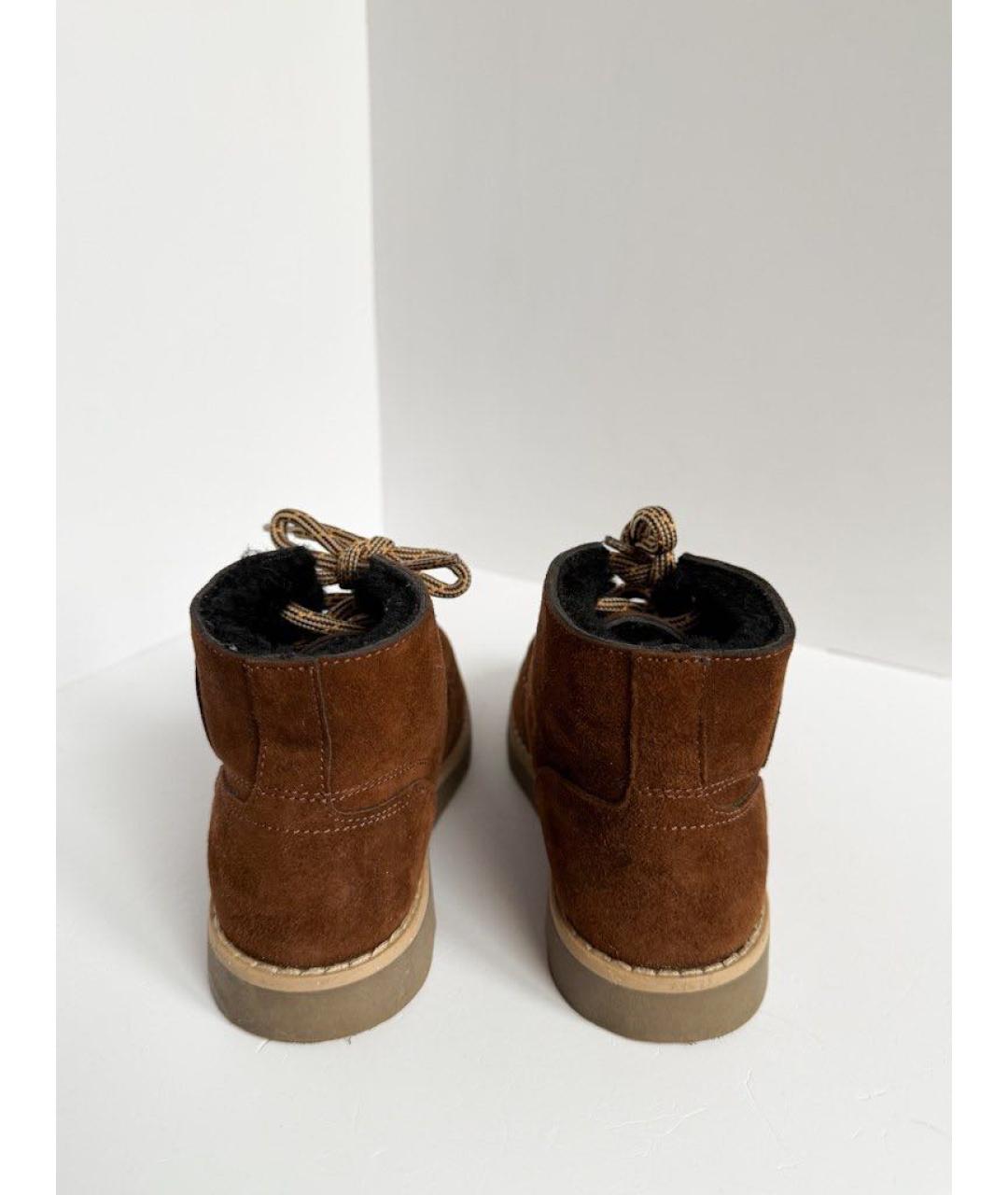 DOLCE&GABBANA Коричневые замшевые ботинки, фото 4