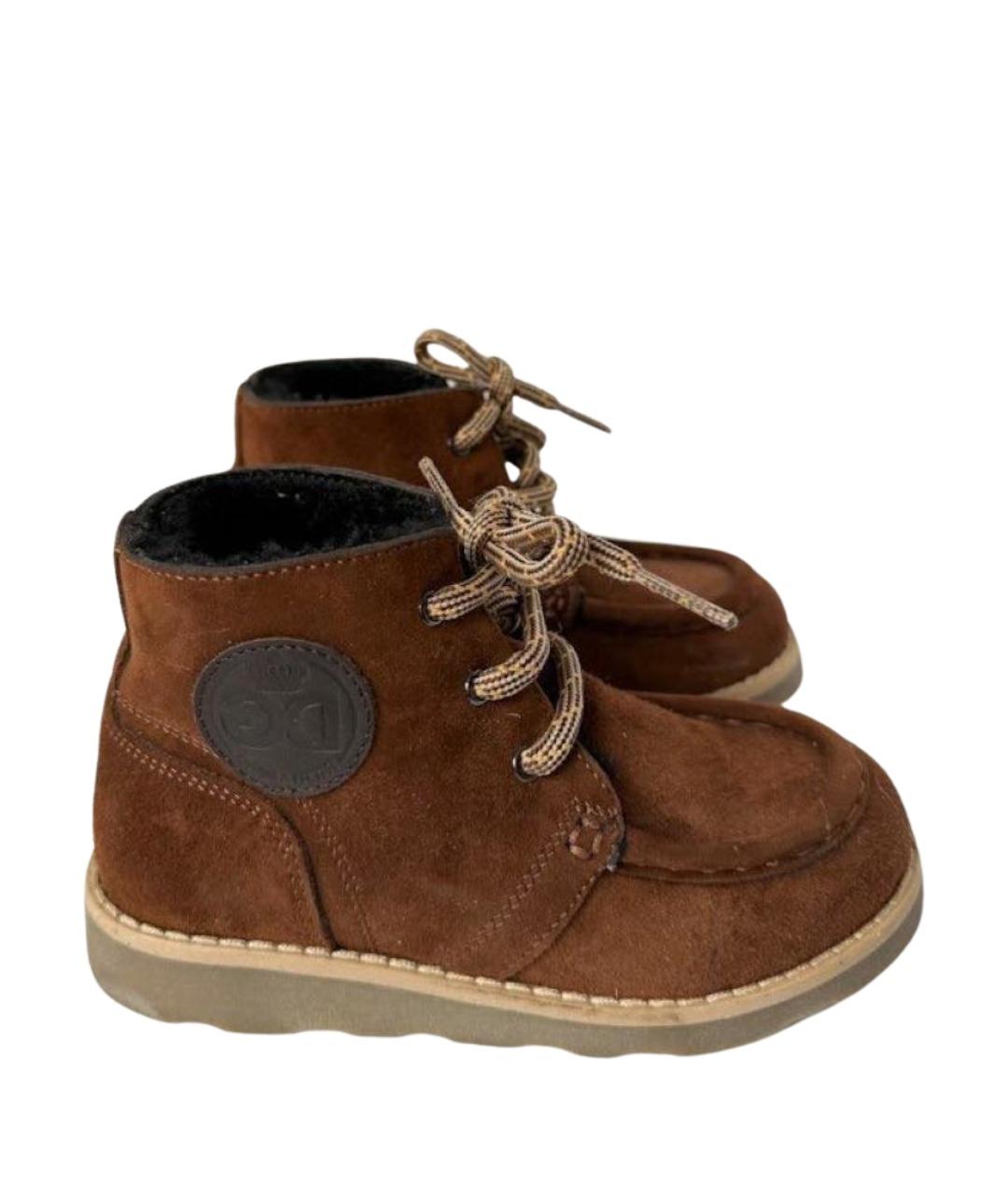 DOLCE&GABBANA Коричневые замшевые ботинки, фото 1