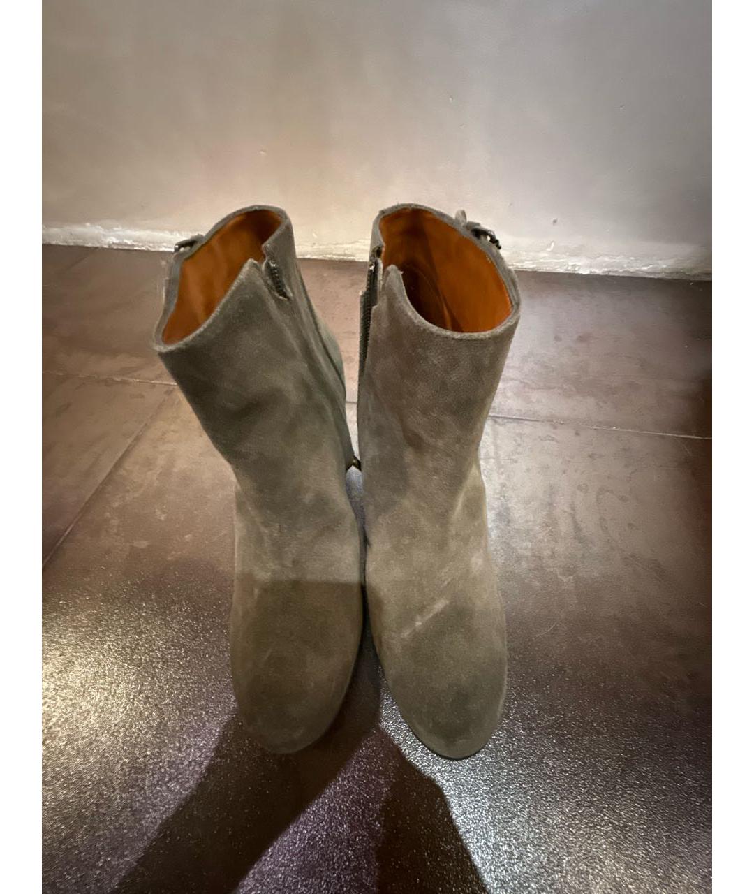 LANVIN Зеленые замшевые ботильоны, фото 2