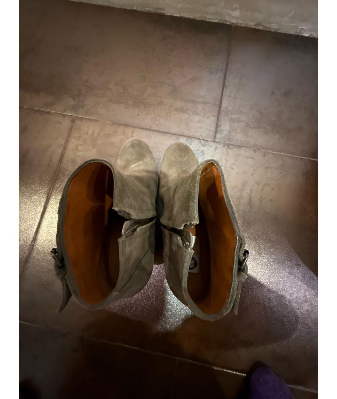 LANVIN Зеленые замшевые ботильоны, фото 3