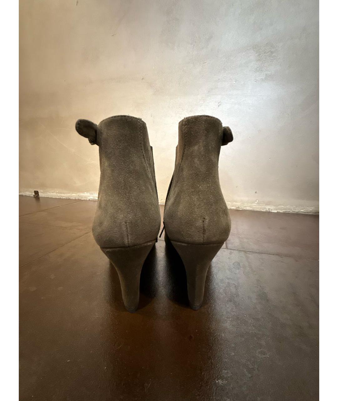 LANVIN Зеленые замшевые ботильоны, фото 4