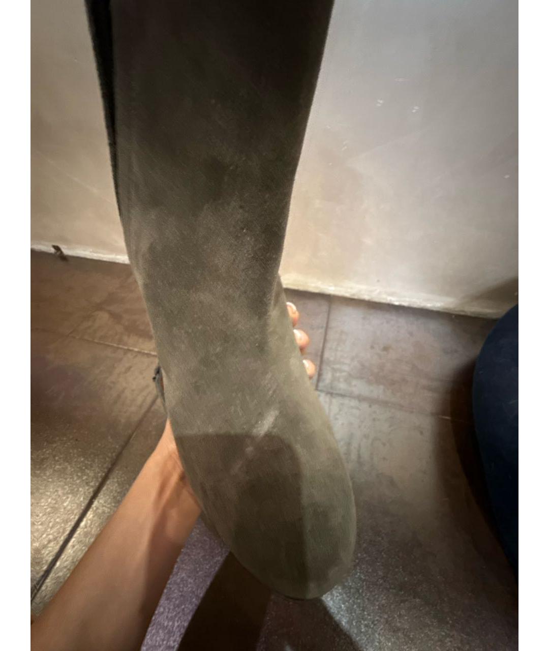 LANVIN Зеленые замшевые ботильоны, фото 5