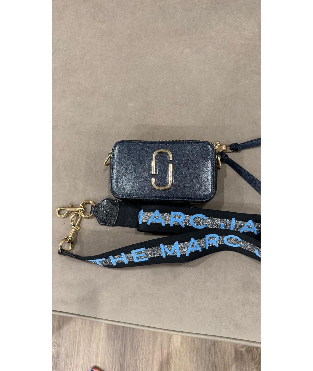 MARC JACOBS Темно-синяя кожаная сумка через плечо, фото 4