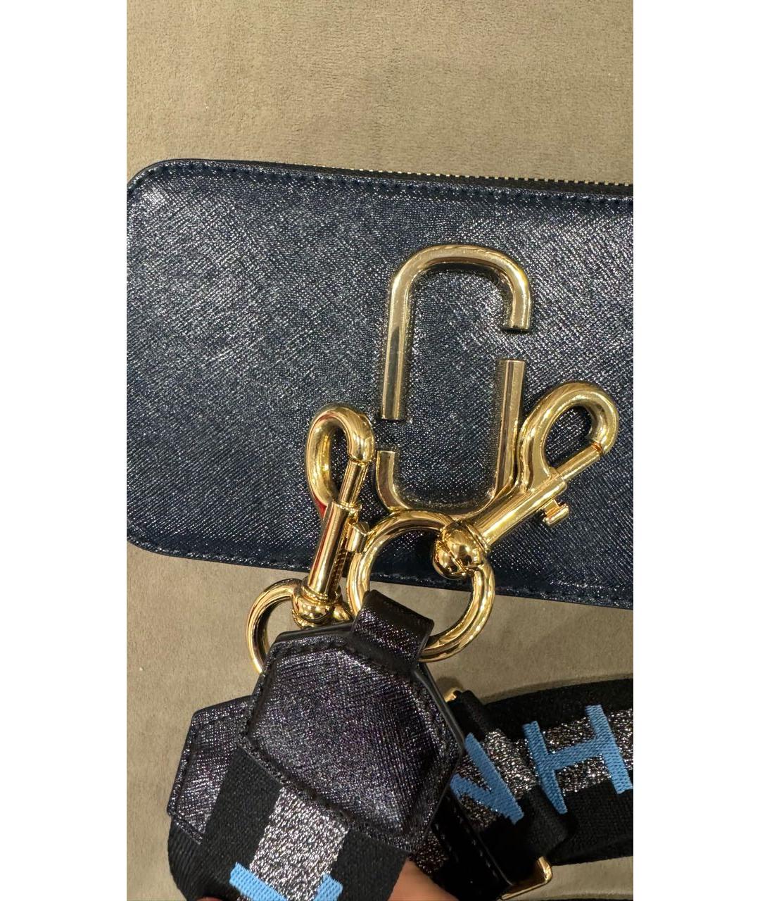 MARC JACOBS Темно-синяя кожаная сумка через плечо, фото 5