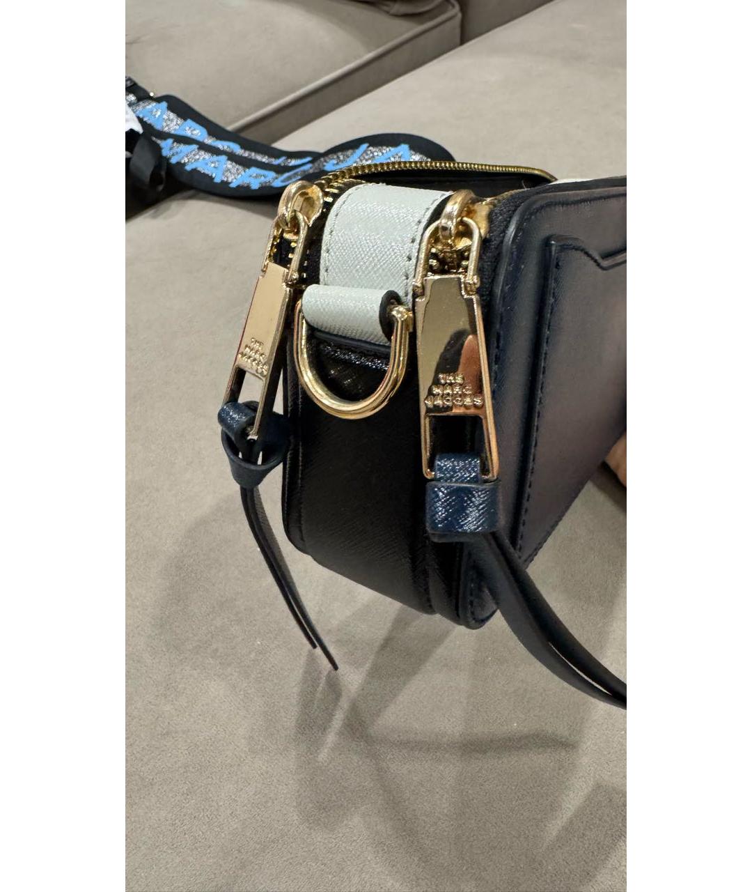 MARC JACOBS Темно-синяя кожаная сумка через плечо, фото 3